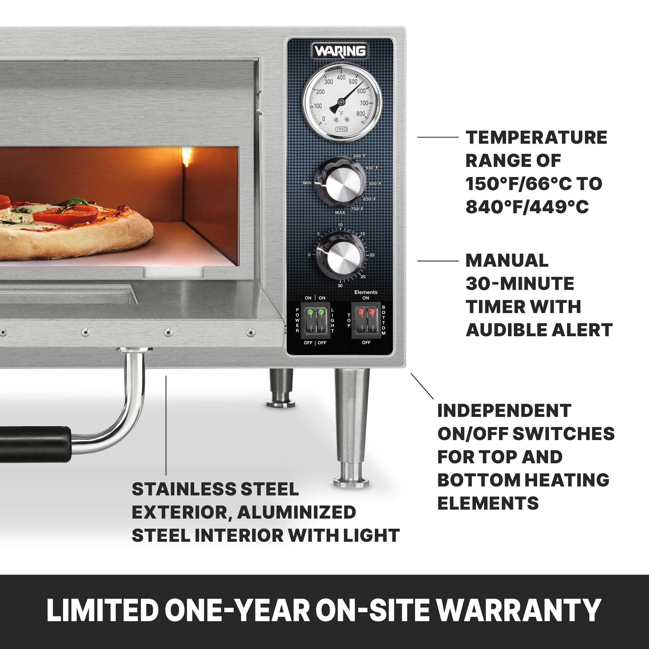 18" Single-Deck Pizza Oven